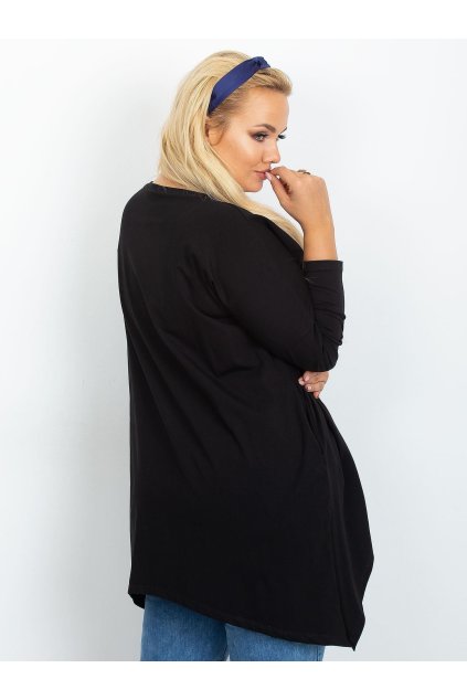 Dámska blúzka pre plnoštíhle moletky čierna RV-BZ-5031.06X (Farba Čierna, Veľkosť one size XL/2XL)