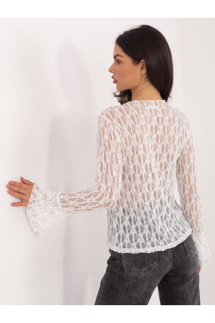 Dámska blúzka s čipkou biela IT-BZ-9970.97 (Farba Biela, Veľkosť ONE SIZE)