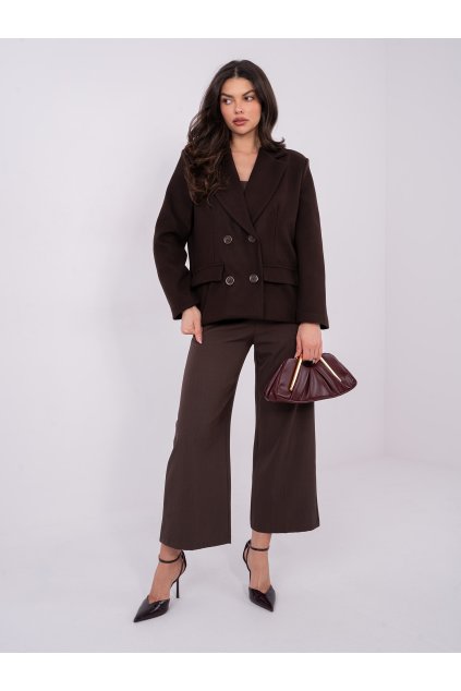 Dámska Bunda farba Tmavo-hnedá kód IT-KR-FL9559.02P (Farba Tmavo-hnedá, Veľkosť ONE SIZE)