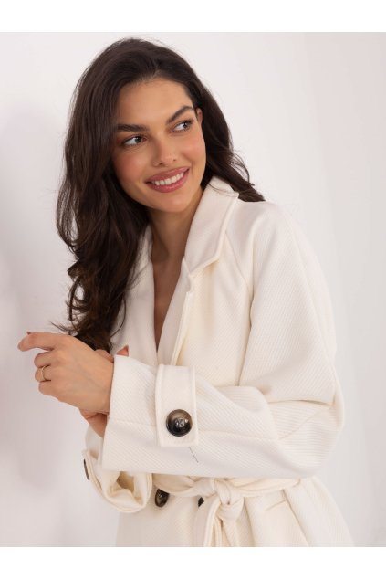 Dámsky kabát farba okrová kód IT-PL-A9589.58 : na temu obdobie Jeseň / zima (Farba Okrová, Veľkosť ONE SIZE)