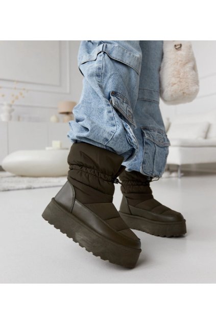 Zelené zateplené snehule na platforme Polk. 7533 GREEN 38 - GM (Veľkosť 38)