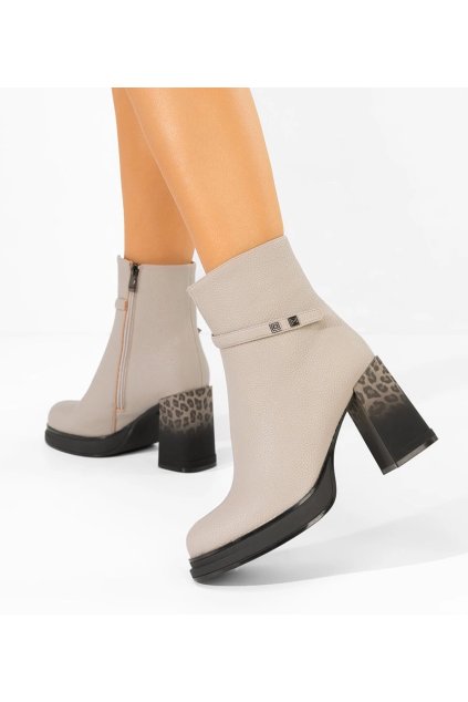 Dámske členkové topánky sivé kód BY6904 - GM BY6904-1 GREY 38 - GM (Veľkosť 38)