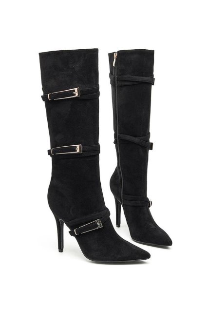 Dámske topánky čižmy čierne kód BSD201 - GM BSD201-1 BLACK 38 - GM (Veľkosť 39)