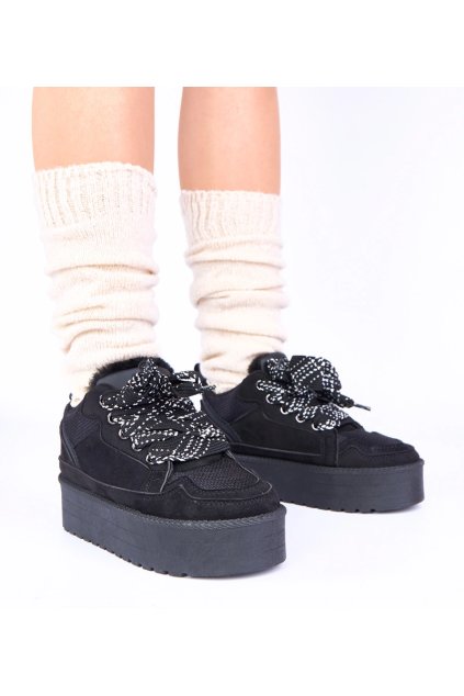 Dámske topánky tenisky čierne kód C2078-1 - GM C2078-1 BLACK 38 - GM (Veľkosť 38)