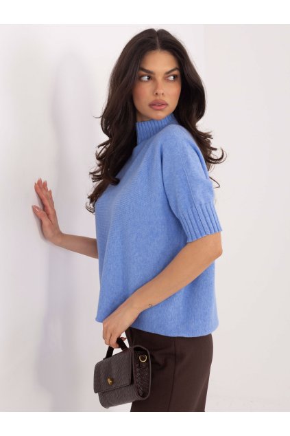 Dámsky sveter farba Modrá kód MI-SW-0512.77 (Farba Modrá, Veľkosť ONE SIZE)