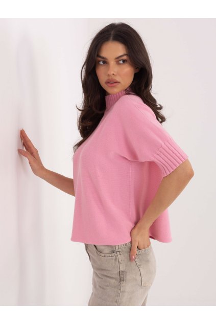 Dámsky sveter farba Ružová kód MI-SW-0512.77 (Farba Ružová, Veľkosť ONE SIZE)
