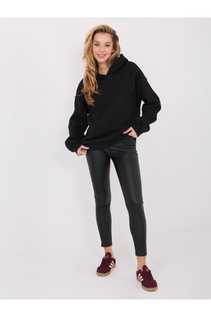 Dámska čierna športová mikina s kapucňou WT-BL-A1457.45 (Farba Čierna, Veľkosť ONE SIZE)