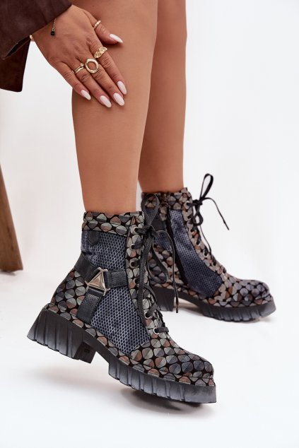 Kožené workery dámské Maciejka 07072-03 Multikolor (Veľkosť 36)