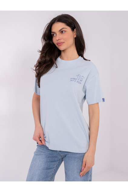 Dámske s podtlačou farba svetlo-modrá kód D12022M02842A (Farba Svetlo-modrá, Veľkosť XL)