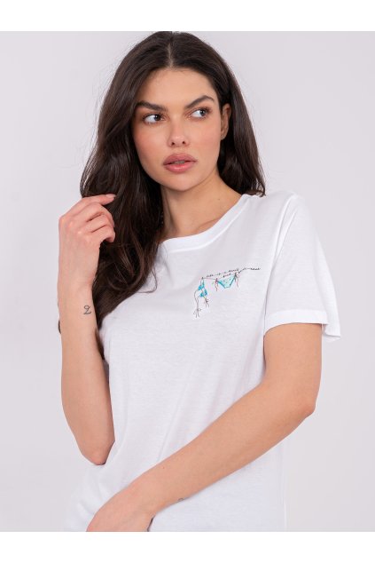 Dámske s aplikáciou farba biela kód D12022M02844A (Farba Biela, Veľkosť L)