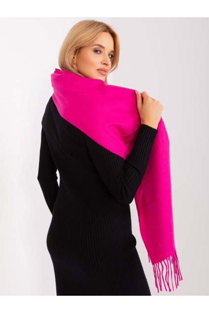 Dámsky šál farba fuksiovo-ružová Fact - naj AT-SZ-23185.93P (Farba Fuksiovo-ružová, Veľkosť ONE SIZE)