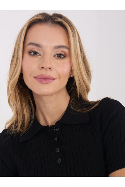 Dámsky sveter farba Čierna kód PM-SW-CV6679.32 (Farba Čierna, Veľkosť ONE SIZE)