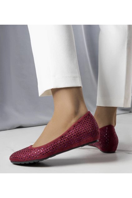 Dámske baleríny bordové kód FM3099 - GM FM3099 WINE 38 - GM (Veľkosť 38)