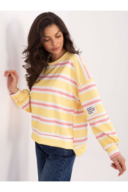 Dámska žltá športová mikina bez kapucne IT-BL-9780-1.48 (Farba Žltá, Veľkosť ONE SIZE)