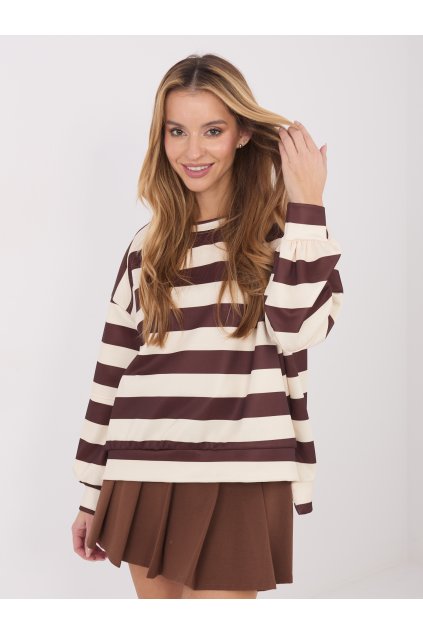 Dámska svetlo-béžová športová mikina bez kapucne IT-BL-9780.26 (Farba Svetlo-béžová, Veľkosť ONE SIZE)