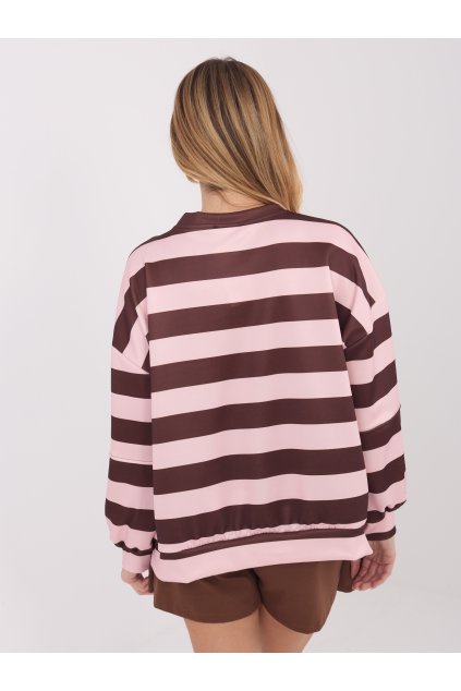 Dámska svetlo-ružová športová mikina bez kapucne IT-BL-9780.26 (Farba Svetlo-ružová, Veľkosť ONE SIZE)