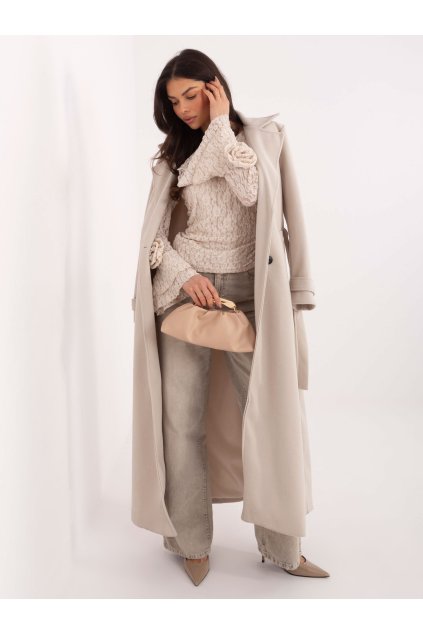 Dámska blúzka s čipkou svetlo-béžová IT-BZ-22122.85 (Farba Svetlo-béžová, Veľkosť ONE SIZE)