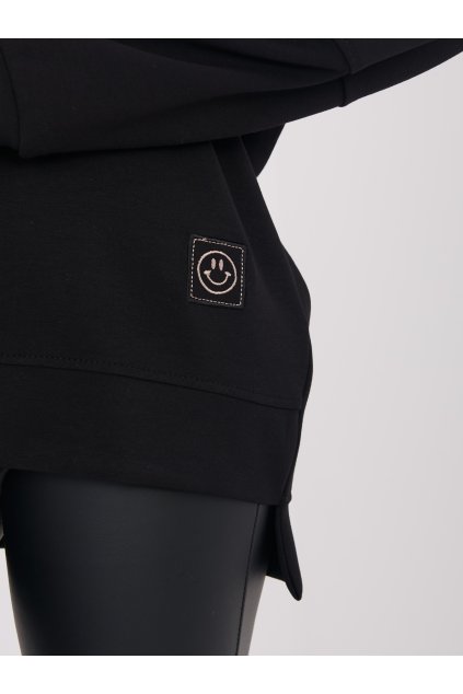 Dámska čierna športová mikina bez kapucne RV-BL-A1063.96 (Farba Čierna, Veľkosť L/XL)