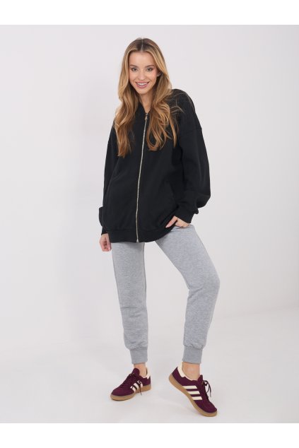 Dámska čierna športová mikina bez kapucne WT-BL-A1454.84 (Farba Čierna, Veľkosť ONE SIZE)