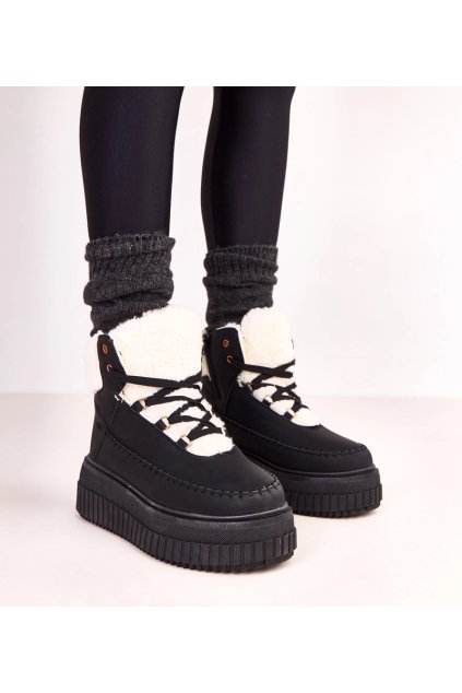 Dámske členkové topánky čierne kód ZH15 - GM ZH15 BLACK 38 - GM (Veľkosť 38)