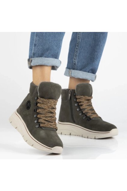 Dámske členkové topánky sivé kód DBT7290/25 - GM DBT7290/25 SZARY 38 - GM (Veľkosť 38)