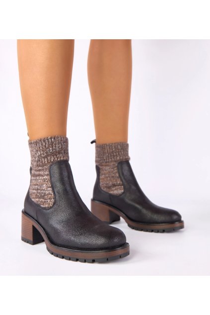 Dámske členkové topánky čierne kód M-789 - GM M-789 NOIR 38 - GM (Veľkosť 38)