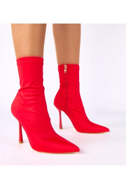 Dámske členkové topánky červené kód YJY927 - GM YJY927 RED 38 - GM (Veľkosť 39)
