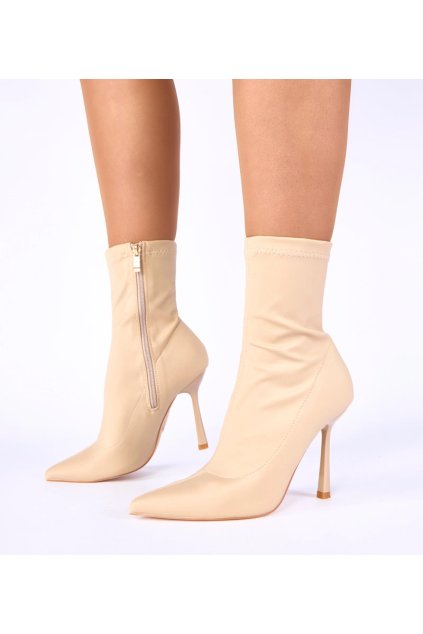 Dámske členkové topánky hnedé kód YJY927 - GM YJY927 Béžové 38 - GM (Veľkosť 38)