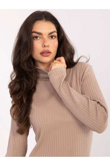 Dámske tmavo-béžove basic kód produktu 15- TemU - 1-RV-SK-A1048.83 (Farba Tmavo-béžová, Veľkosť S/M)