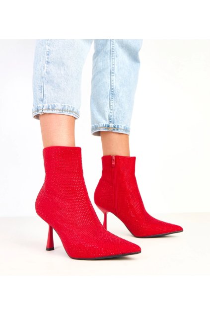 Dámske členkové topánky červené kód ZTZ-1 - GM ZTZ-1 RED 38 - GM (Veľkosť 41)