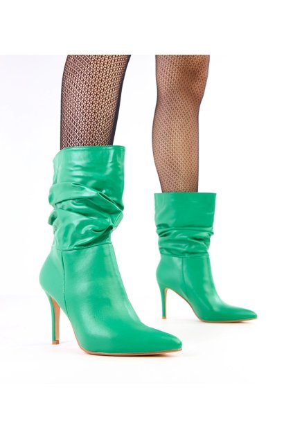 Dámske členkové topánky zelené kód 2G2A-AX2758-17 - GM 2G2A-AX2758-17 GREEN 38 - GM (Veľkosť 37)