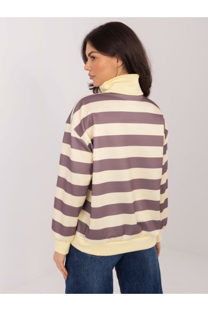 Dámska blúzka bez kapucne tmavo-béžová IT-BZ-9981.06 (Farba Tmavo-béžová, Veľkosť ONE SIZE)