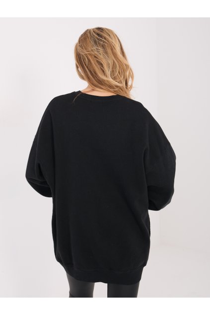 Dámska čierna športová mikina bez kapucne WT-BL-A1065.55 (Farba Čierna, Veľkosť ONE SIZE)