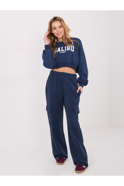 Dámska granatovo-modrá športová mikina bez kapucne WT-BL-A1277-1.47 (Farba Granatovo-modrá, Veľkosť ONE SIZE)