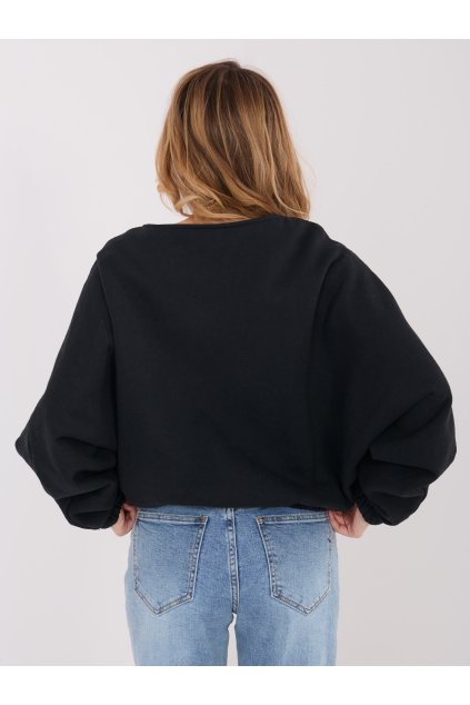 Dámska čierna športová mikina bez kapucne WT-BL-A1455.87 (Farba Čierna, Veľkosť ONE SIZE)