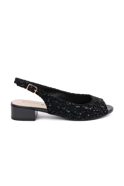 Čierne dámske sandále na hrubom podpätku Goodin kod CCC -1- GD-FL1402B (Veľkosť 41)