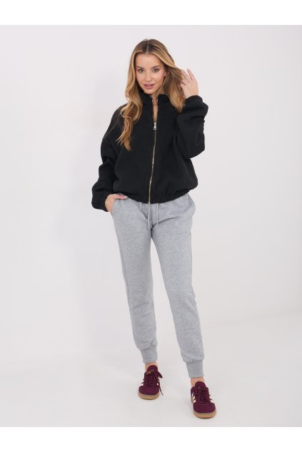 Dámska čierna športová mikina bez kapucne WT-BL-A1460.58 (Farba Čierna, Veľkosť ONE SIZE)