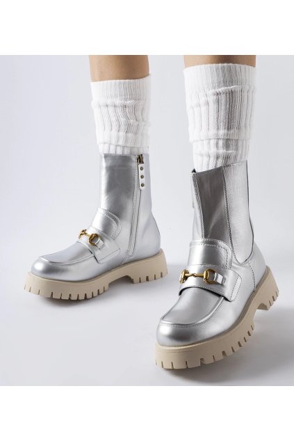 Dámske topánky tenisky sivé kód D87120 - GM D87120 SILVER 38 - GM (Veľkosť 39)