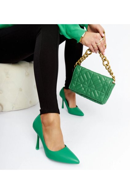 Dámske topánky lodičky zelené kód G859 - GM G859 GREEN 38 - GM (Veľkosť 40)