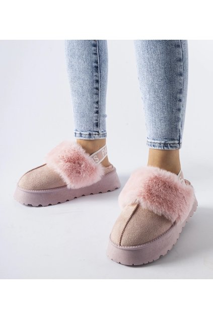 Dámske šľapky ružové kód QZ23312 - GM QZ23312 PINK 38 - GM (Veľkosť 38)