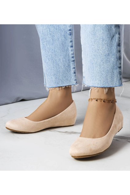 Dámske baleríny hnedé kód FM020 - GM FM020 Béžové 38 - GM (Veľkosť 36)