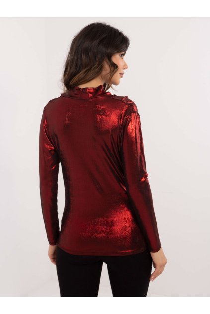Dámska blúzka formálny štýl tmavo-červená DHJ-BZ-15268.30 (Farba Tmavo-červená, Veľkosť ONE SIZE)