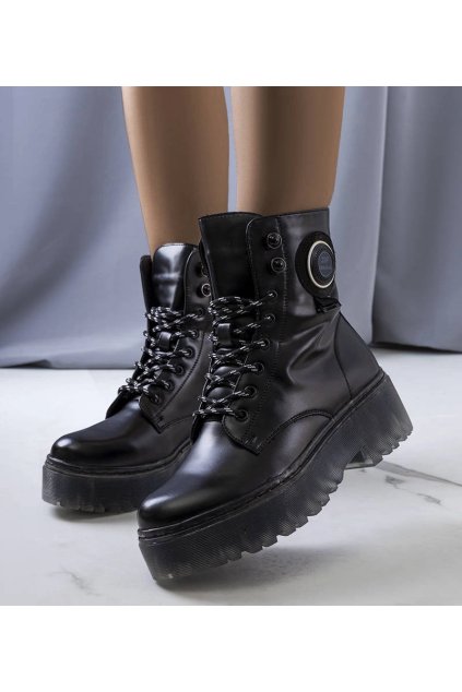 Dámske topánky tenisky čierne kód D19-7811 - GM D19-7811 BLACK 38 - GM (Veľkosť 40)