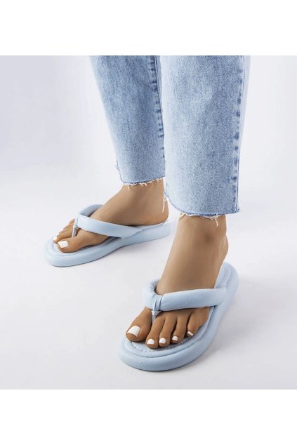 Modré pevné žabky od spoločnosti Smithfield Y223-2 BLUE 38 - GM (Veľkosť 39)