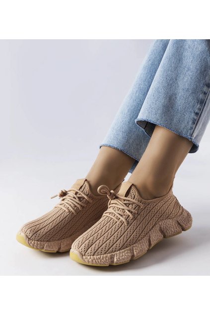 Dámske topánky tenisky hnedé kód - GM DDQ207-63 KHAKI 38 - GM (Veľkosť 36)