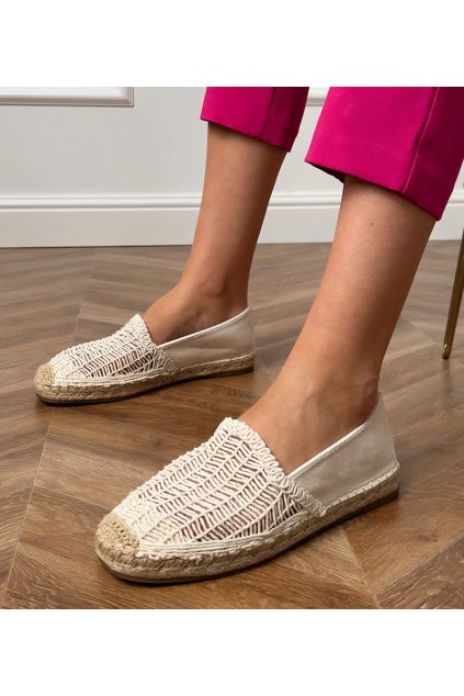 Dámske topánky espadrilky hnedé kód CZ-3 - GM CZ-3 Béžové 38 - GM (Veľkosť 38)