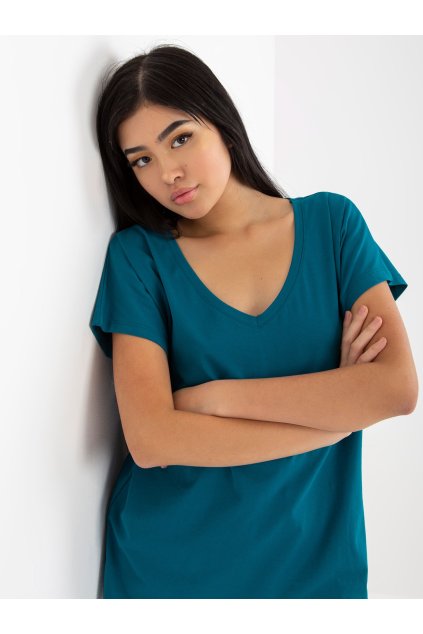 Dámske jednofarebné farba morská kód RV-TS-4832.66P (Farba Morská, Veľkosť M)