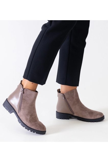 Dámske topánky tenisky hnedé kód BL24006 - GM BL24006 DK.KHAKI MICROFIBER 38 - GM (Veľkosť 38)