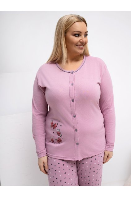 Dámske Pyžamo farba Tmavo-ružová kód DU-PI-FP-509.99P (Farba Tmavo-ružová, Veľkosť 3XL)