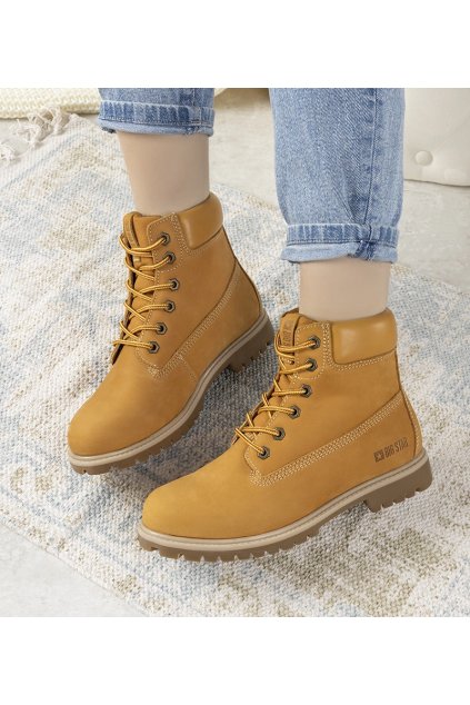 Camelowe dámske traperské topánky Big Star Amitee - GM (Veľkosť 39)